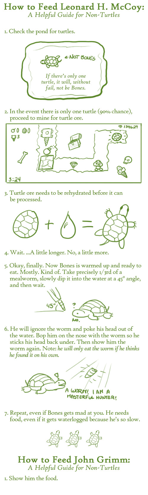 How to Feed Leonard H. McCoy: A Guide for Non-Turtles